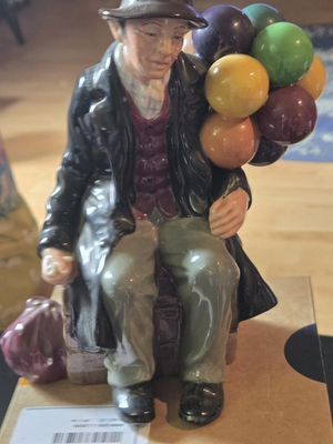 #ad #ad ROYAL DOULTON HN 1954 THE BALLOON MAN PORCELAIN FIGURE 7.5 inch $115.00