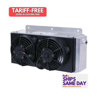 Derale DER65840 Tube Type Fluid Cooler and Fan Universal Performance Racing Part - Picture 1 of 10