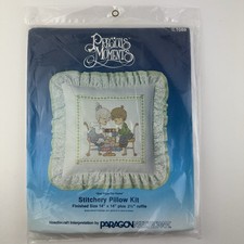 Precious Moments God Bless Our Home Stitchery Pillow Kit 1089 Paragon 14x14 New