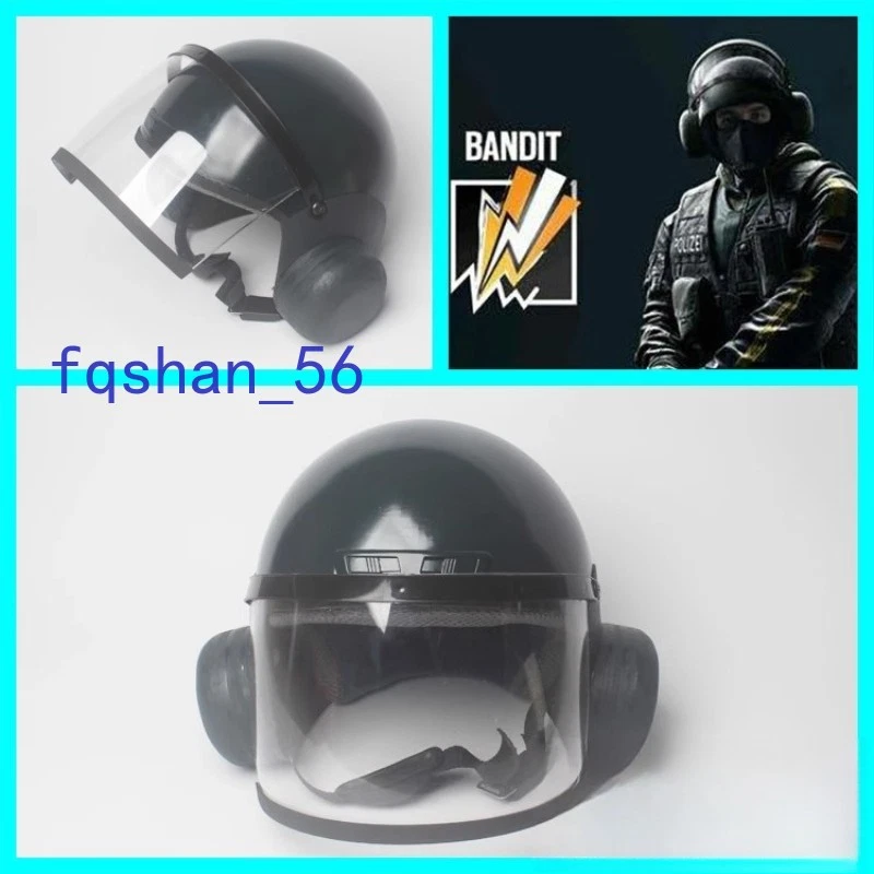 Tom Clancy's Rainbow Six Jager Casco Tocado Máscara Sombreros Juegos con disfraces Regalo ABS/PVC Foto 3 de 4