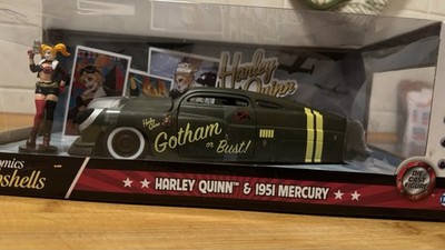 Jada 1:24 DC Comics Bombshells Harley Quinn Figur & 1951 Mercury  #253255005 OVP