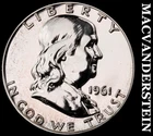 1961 Franklin Half Dollar- Silver- Choice Gem Proof Luster No Reserve #J78