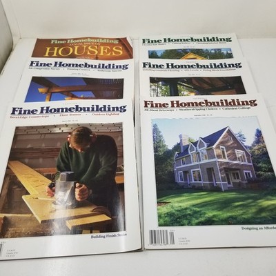 Fine Homebuilding 6 Issue Lot 1998 Houses Cabinets Drywall Carpentry Plans
