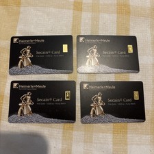 Secain Gold Bar 1/200oz .9999 Gold Produced By Hiemerle & Meule x4 in total 