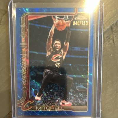 Topps 2023 Chrome Donovan Mitchell Cleveland Cavaliers Blue Parallel #19 040/150