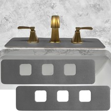 Faucet Mat Bathroom Sink 3-square-hole : Diatomite Rubber Bathroom Sink Splash
