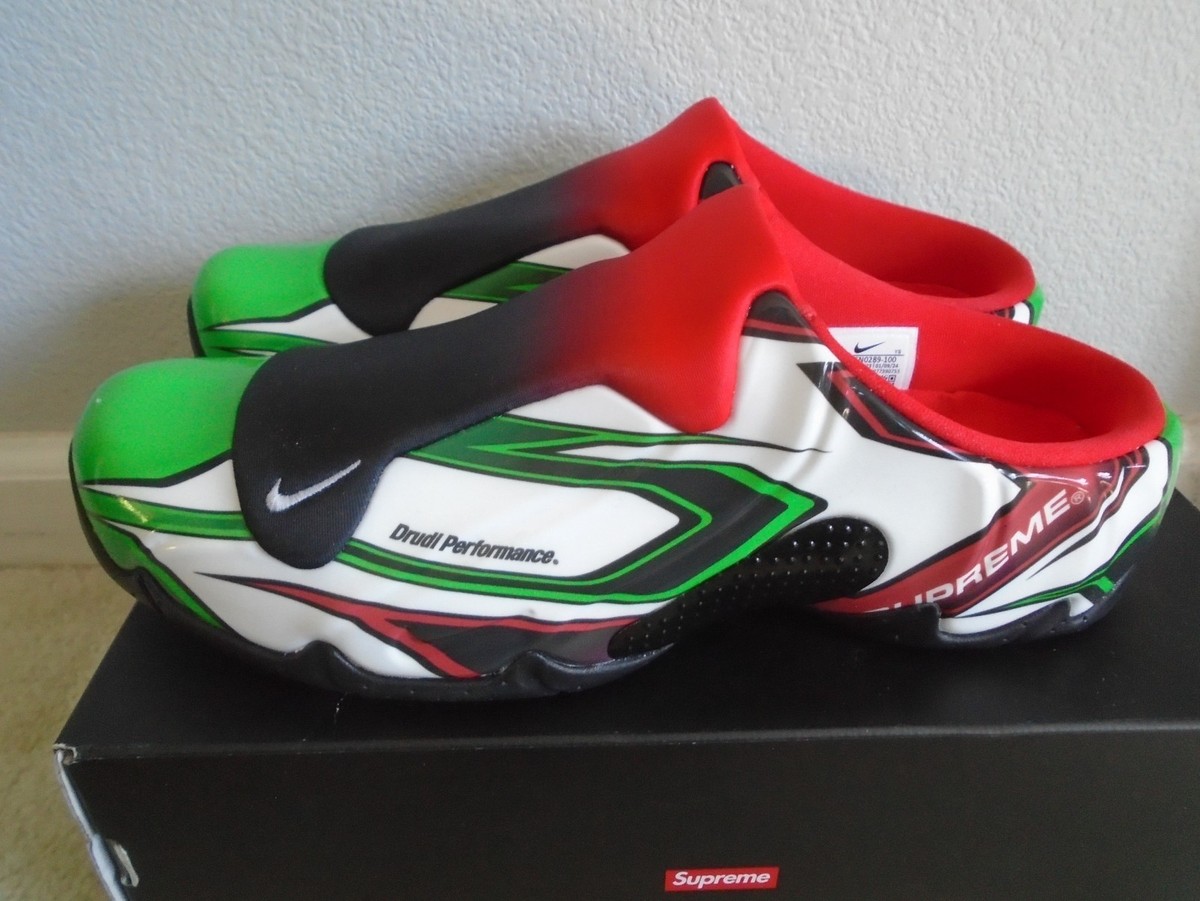 Supreme Nike Clogposite White Red Green Nike Clogposite X Supreme