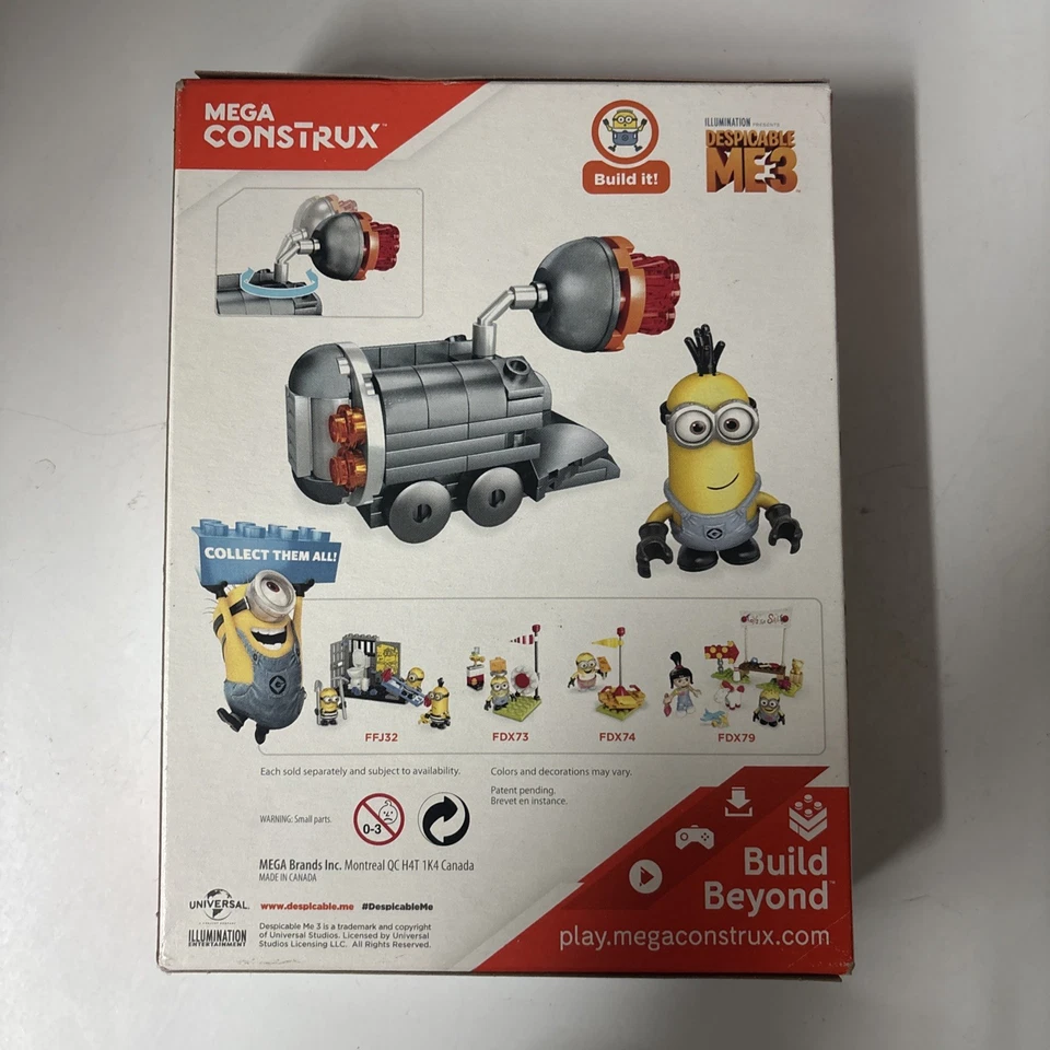 Juego de construcción de autos Mega Construx Despicable Me 3 Grus, 69 piezas FDX76 de 2016 Foto 3 de 4