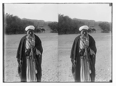 Photo:Sinai Peninsula Bedouin Man Wadi El Sheikh 1900s Desert Portrait