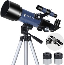 70mm Aperture 400mm Focus Length Refractor Travel Telescope with AZ Mount f