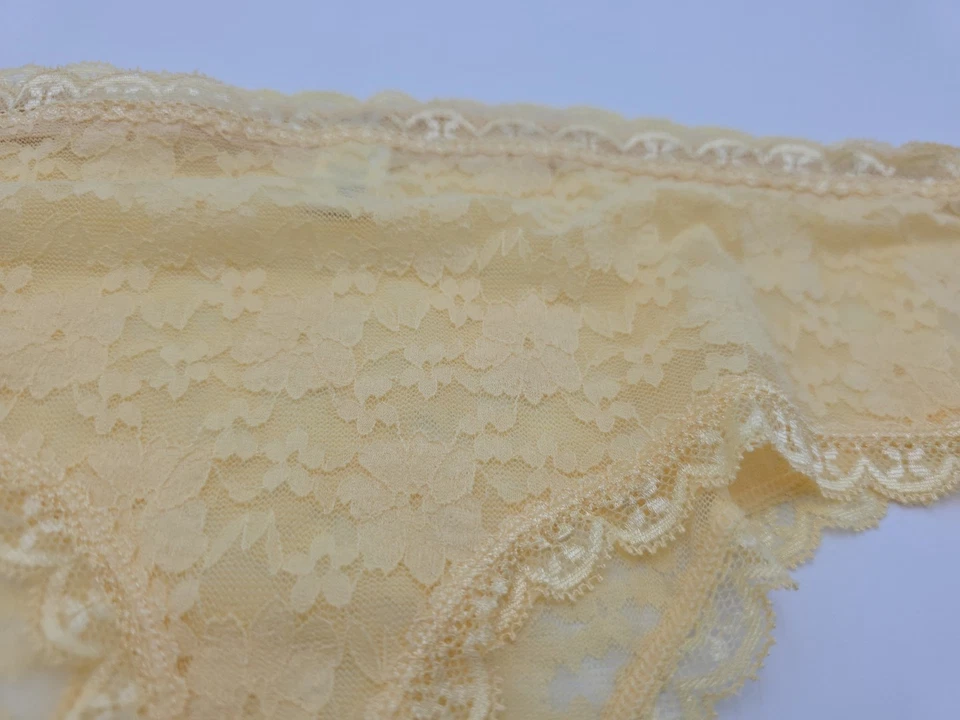 Nuevo con etiquetas Ashley Stewart Plus Talla 4X 26/28 Encaje Amarillo Tanga Bragas Foto 3 de 3