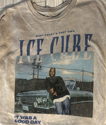 Ice Cube Shirt Mens Large L Gray Stonewashed Graphic T Shirt