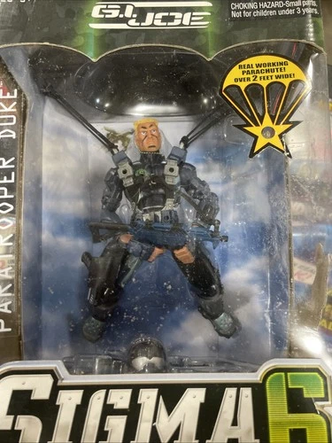 Hasbro 2006 GI Joe Sigma 6 Paratrooper Duke 8" Figure New Sealed in Package