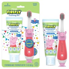 First Peppa Pig Training Kit, Light Up Toothbrush with Extra Soft Bristles an...