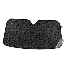 Black Leopard Car Windshield Sun Shade African Animal Skin Multi Pattern 1