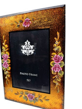 Vintage5x7 Gold Floral Photo Frame   Pink Rose Design