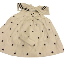 Janie and Jack Americana Dress Sz. 6-12 mos. White Navy Stars New