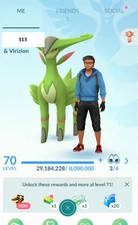 Pokémon Acc Go Lv70 ⭐️Mystic ⭐️11.2M Stardust ⭐️4 Legendary ⭐️198 Shiny⭐️2016