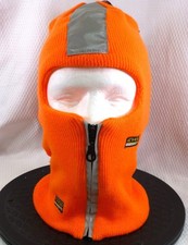 NWT High-Visibility Orange Knit Balaclava With Reflective Stripes & Zippered