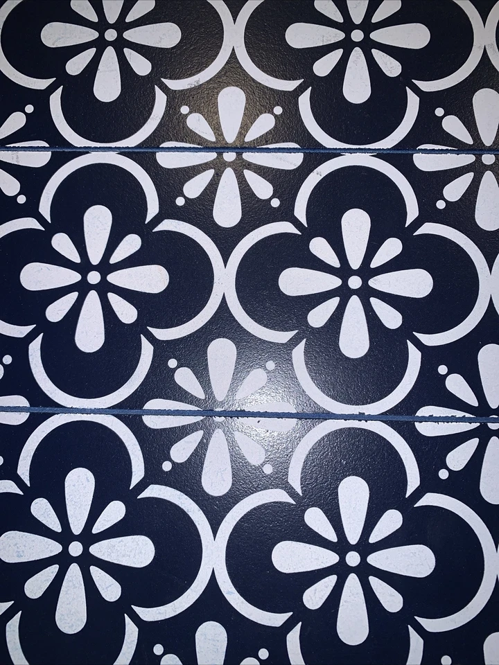 Navy Wooden Coffee Table Serving Charcuterie Tray with Handles & White Accents - Image 2 of 4