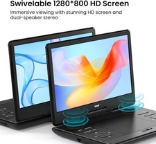 ieGeek 2PCS Portable DVD Player 15.9 Large HD Screen 6 Hours Battery Sync Screen