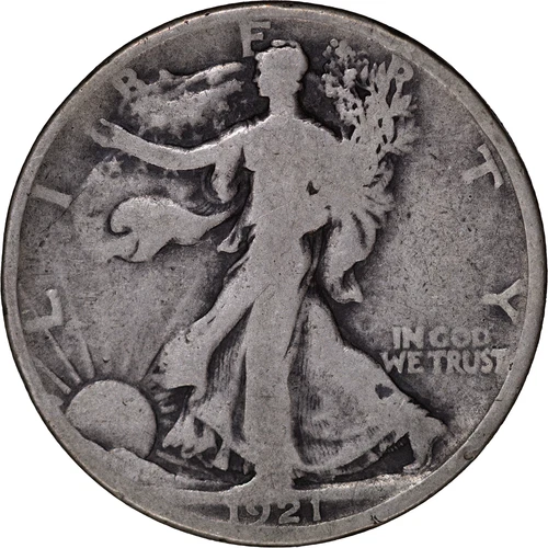 1921-D 50c Walking Liberty Half Dollar ~ Good Details