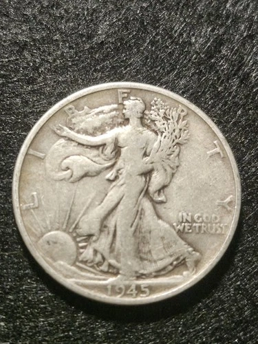 1945 United States Walking Liberty half dollar.