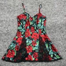 Victorias Secret Babydoll Womens Small Red Floral Lace Gown Lingerie