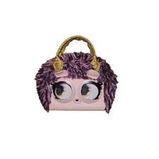 Purse Pets Micro Purse Pet Roarin Rewind Pink Purple Faux Fur Mini Bag Hedgehog