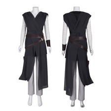 Star Wars:the Force Awakens Rey Skywalker Costume Outfit Coat Pant Belt Full Set