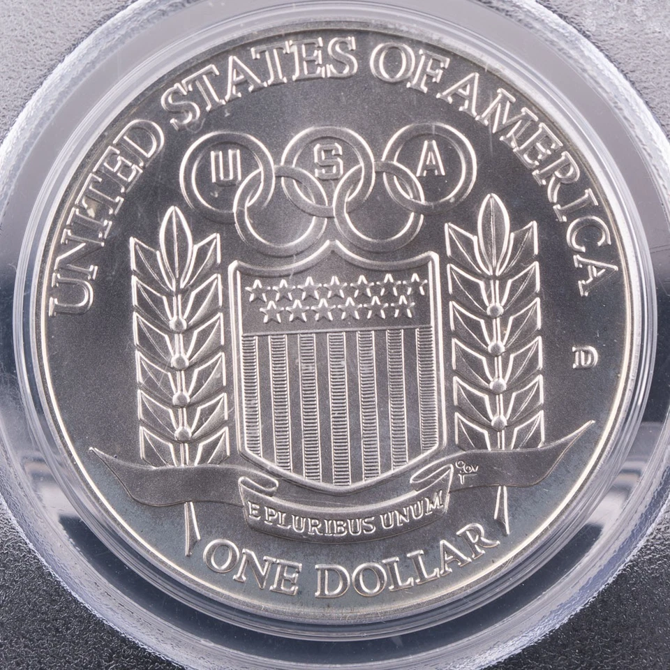 Certified 1992-D Silver $1 PCGS MS69 Olympic Baseball  - Image 4 of 4