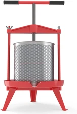 EJWOX Fruit Wine Press 3.69 Gal - Heavy-Duty T-Handle & Cross-Beam, Stainless St