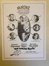 The Whole Truth Release Schedule August 1958 Stewart Granger, ultra rare!