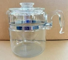 VTG Pyrex 7759 CH8 Flameware Glass Stovetop 9 Cup Coffee Percolator Carafe w/Lid
