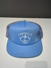Vintage Snapback Trucker Hat Lakeville In Ohio Holmes County Baby Blue