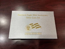 2006 American Eagle 20th Ann. Silver Coin Set Empty Box w/ COA FREE SHIPPING