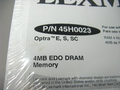BRAND NEW Lexmark 4MB EDO DRAM Memory 45H0023 for Optra C710 E S SC - Picture 2 of 3
