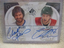 2009 SP Authentic Sign of the Times Dual Clark Gillies Colton #ST2-GG Auto HOF