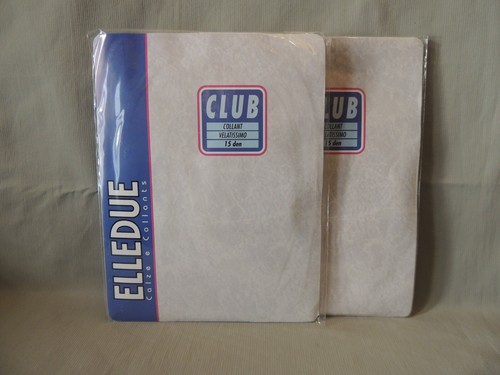 Elledue 2 pantyhoses 15 den No 2 & 3 color blanco $ panna Italy - Picture 10 of 10