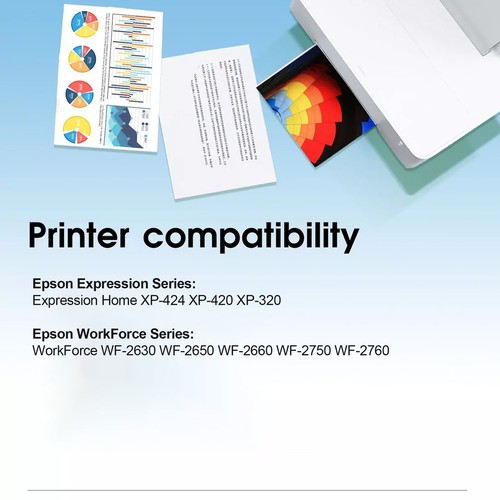 10 Pack 220XL T220XL Ink for Epson XP-320 XP-420 XP-424 WF2630 WF2650 WF2660 - Picture 3 of 7