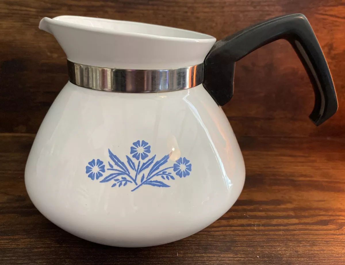 Corning Ware Blue Cornflower 6 Cup Stovetop Coffeepot Percolator