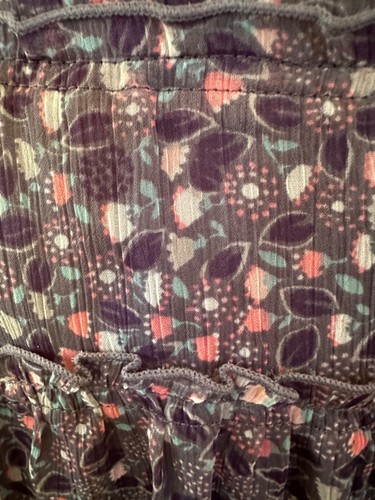 American Eagle Outfitters Ruffled Pull-On Skirt Gray Multi Print Ruffle M/M - Picture 6 of 10