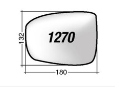 Per Hyundai ix20 da 2010 Vetro di Ricambio Sx per Specchio Retrovisore 180x132mm
