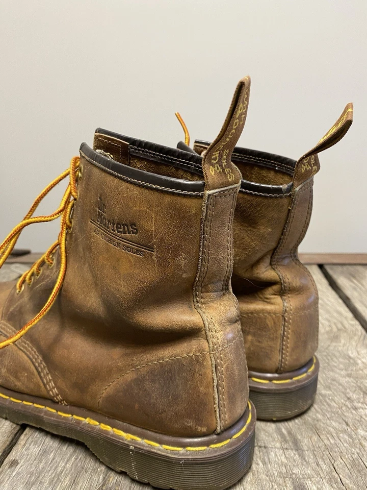 Botas DE COLECCIÓN AÑOS 80 DOC DR MARTENS Marrón Para Hombre Talla 12 Reino Unido Skinhead Punk Foto 2 de 4