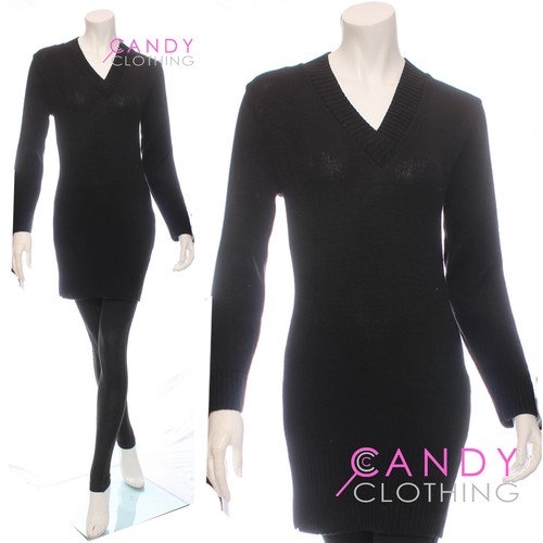 Ladies Cowl Neck Jumper Sweater Tops Tunic Long Sleeve Dress Size S Plus Size 18 - 第 53/147 張圖片