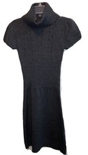 SPEECHLESS Knit Sweater Dress Shirt Sleeves Gray Size S Turtleneck Made In China