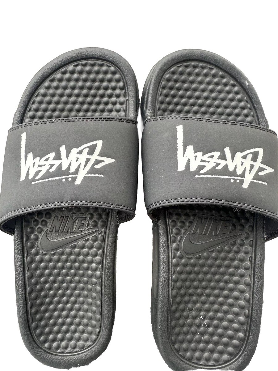 STUSSY × NIKE CW2787-001 Benassi CW2787-001] Mens Nike Benassi 'Stussy Off Noir' | eBay