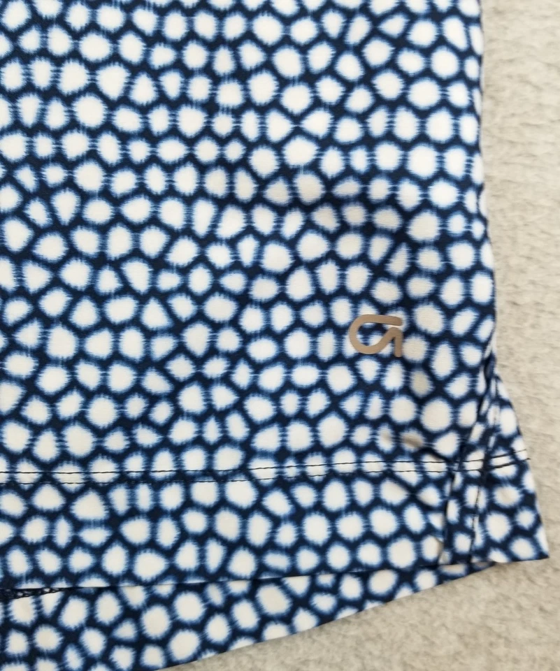 Camiseta sin mangas Gap Fit para mujer grande L azul blanco geométrica sin mangas espalda deportiva gimnasio Foto 3 de 4