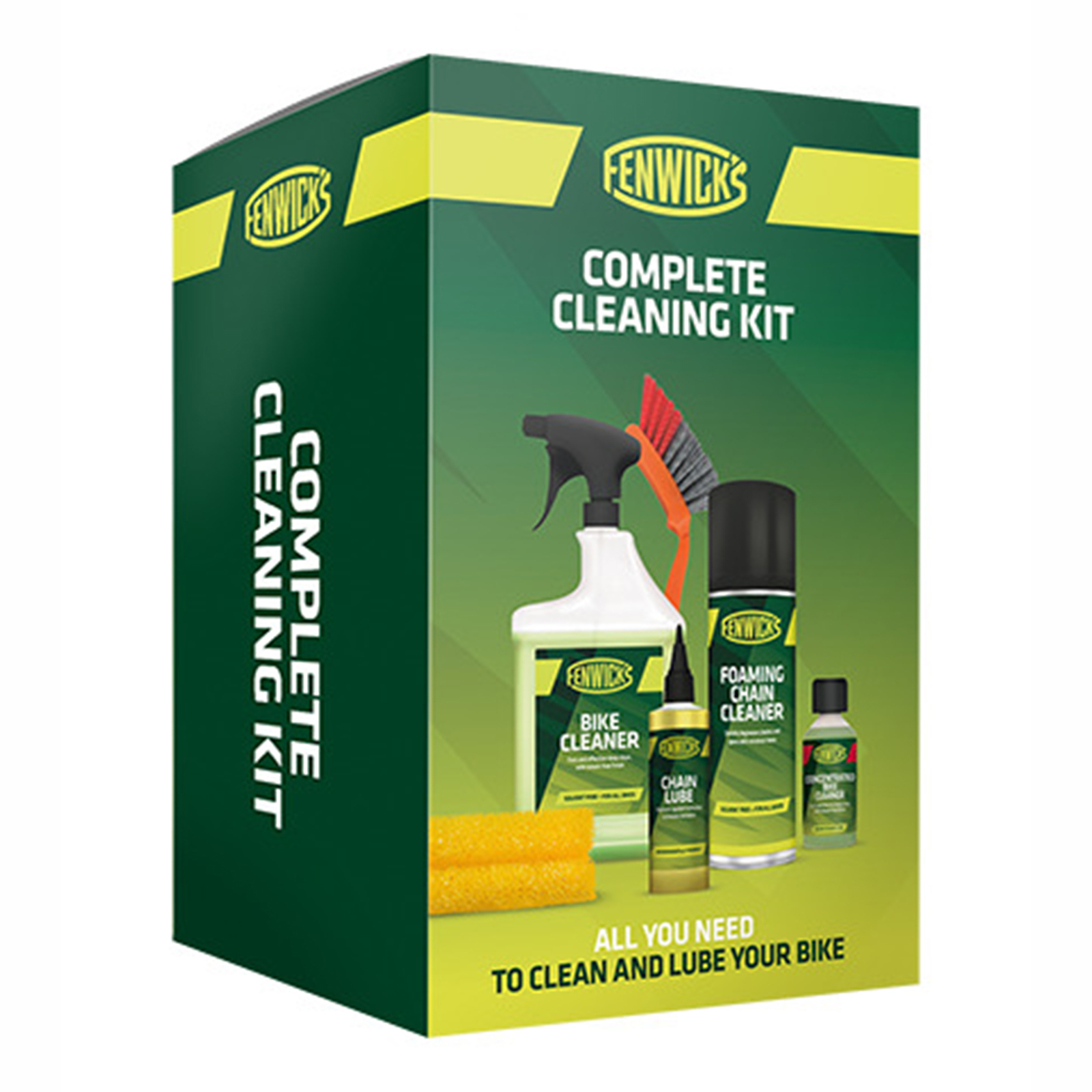 Fenwicks Complete Bike Cleaning & Lubrication Kit Protect Chain MTB Bicycle
