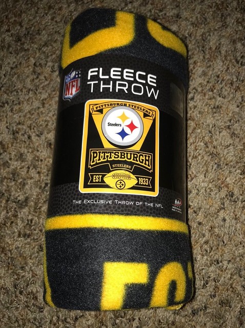 Pittsburgh Steelers Fleece Throw Blanket Cover NFL New | eBay